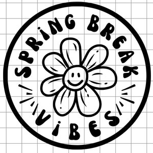 Spring Break Smiley Spring Break SVG, Spring Break Png, Smiley Daisy Svg, Smiley Daisy Png ...