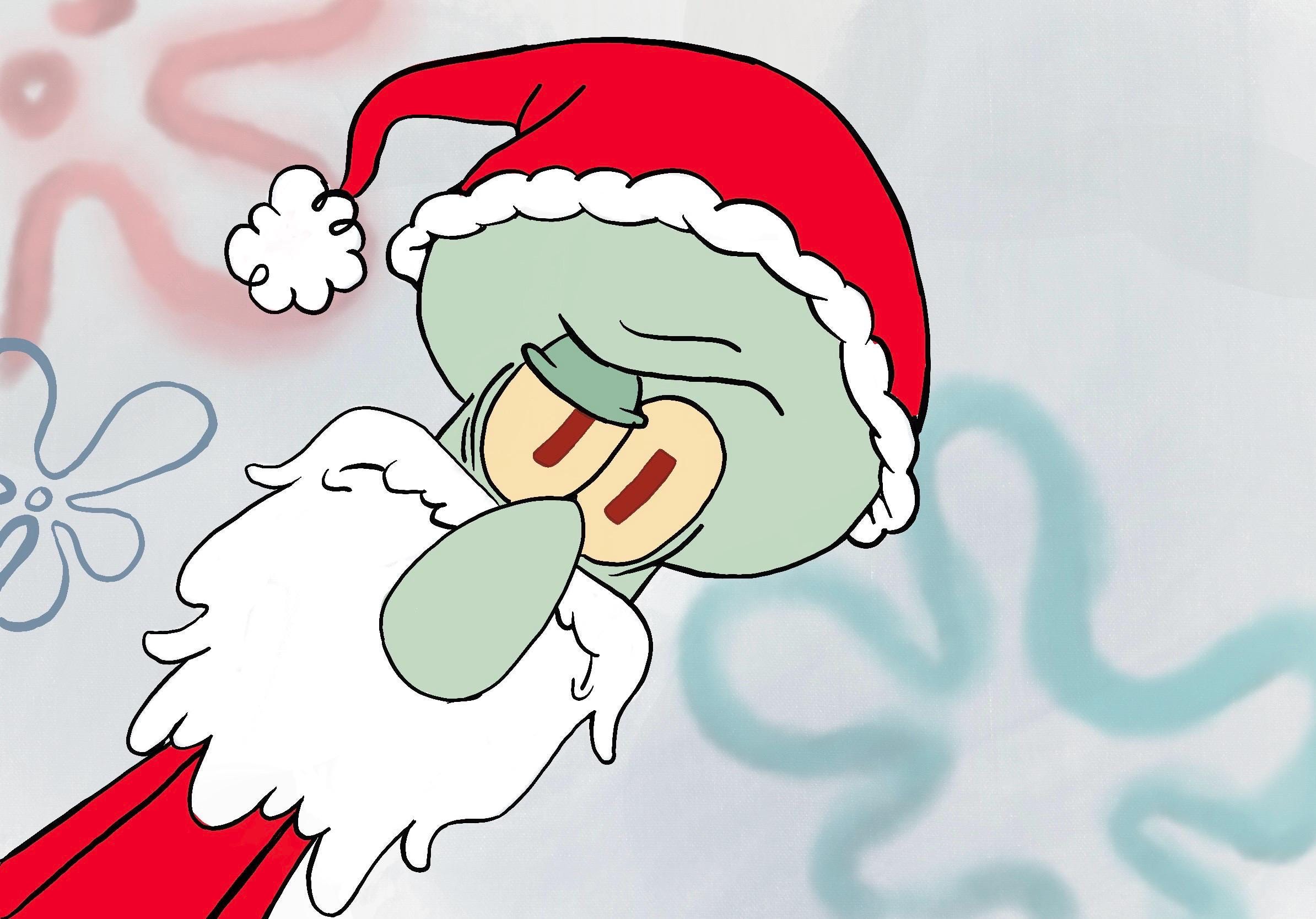 Retro Spongebob Christmas Card