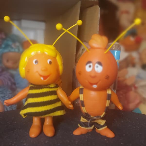 Vintage Maya the Bee & Willy Figurines - 1980s Lyra Collectibles - Rare Find!