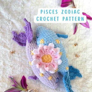 Pisces Häkelanleitung, Sternzeichen Sternzeichen Stofftier, Sternzeichen Geschenk für Astrologie Liebhaber, den gehäkelten Zoologen