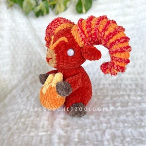 Patrón de crochet del zodiaco Aries, peluche de crochet del signo zodiacal carnero/cabra, regalo de peluche para amantes de la astrología, el zoólogo de crochet imagen 2