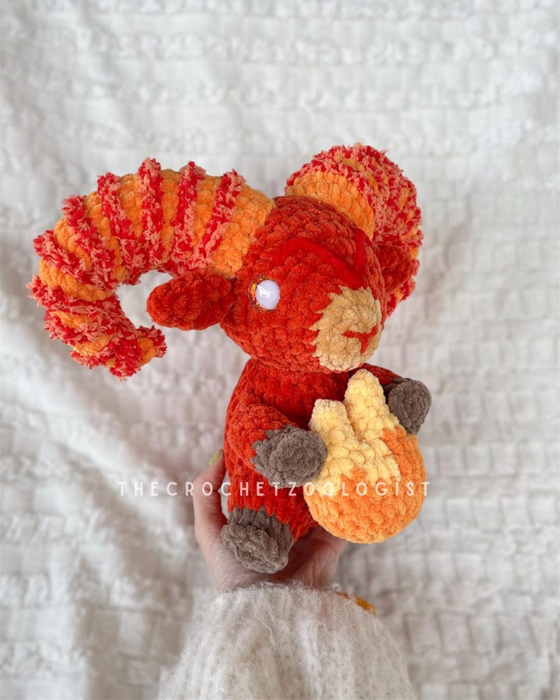 Patrón de crochet del zodiaco Aries, peluche de crochet del signo zodiacal carnero/cabra, regalo de peluche para amantes de la astrología, el zoólogo de crochet imagen 3
