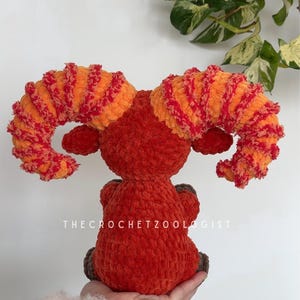 Patrón de crochet del zodiaco Aries, peluche de crochet del signo zodiacal carnero/cabra, regalo de peluche para amantes de la astrología, el zoólogo de crochet imagen 4