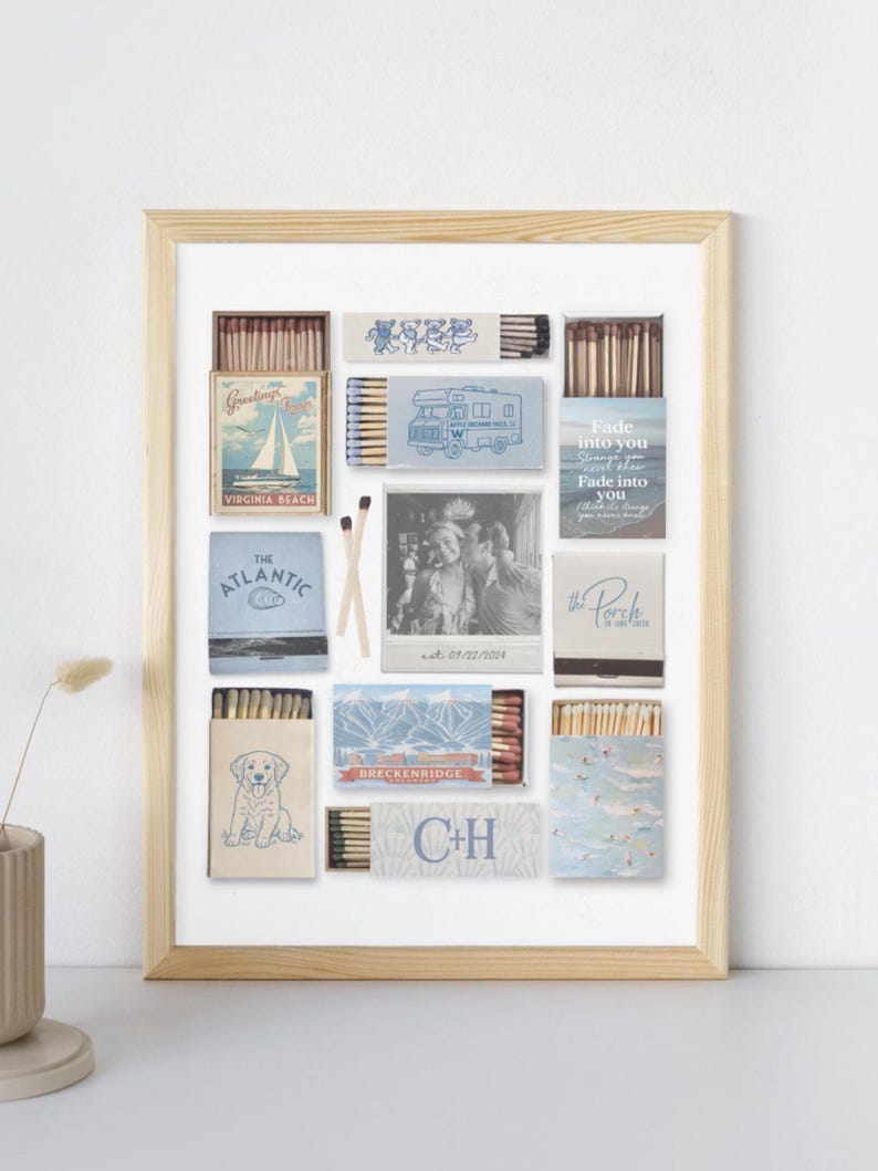 Custom Vintage Matchbox | Personalized Matchbox Art for Gifts & Events image 7