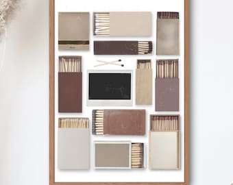 Two Brown Vintage Blank Matchbox Templates | Digital Download