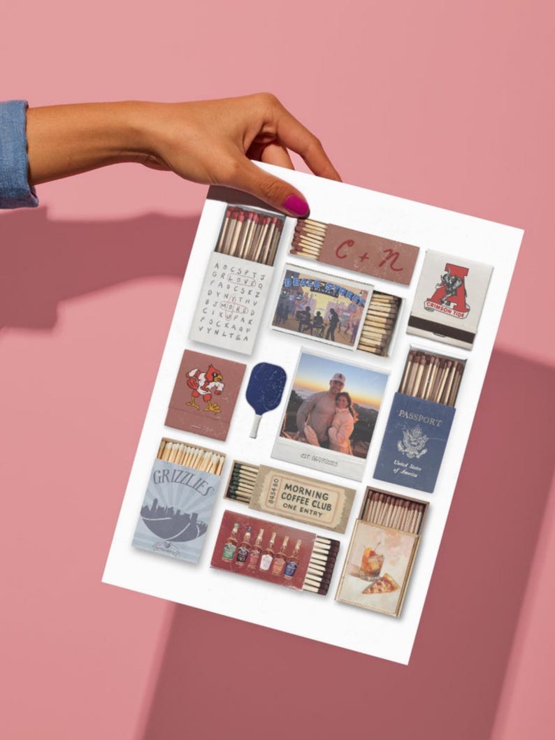 Custom Vintage Matchbox | Personalized Matchbox Art for Gifts & Events image 3