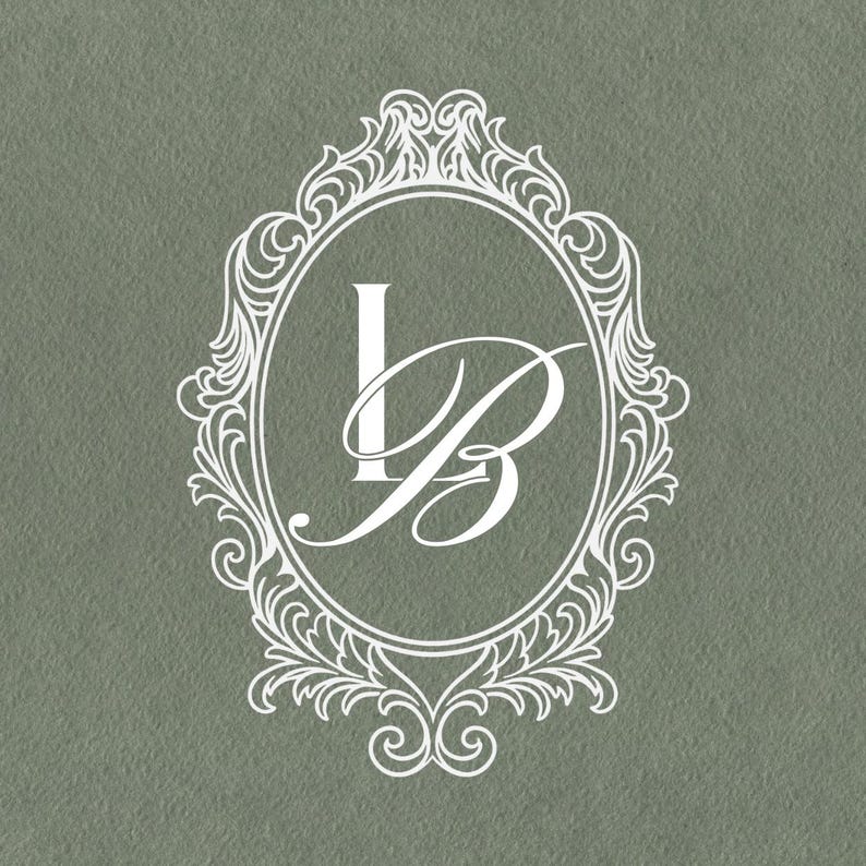 Custom Elegant Monogram Crest | Initials Crests, Personalized Digital ...