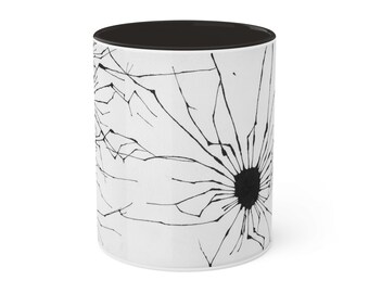 Fine Art Color Photograph Aesthetic Pseudo Rorschach Ink created by Open Door Graphic Studio Gothic Mug, 11oz