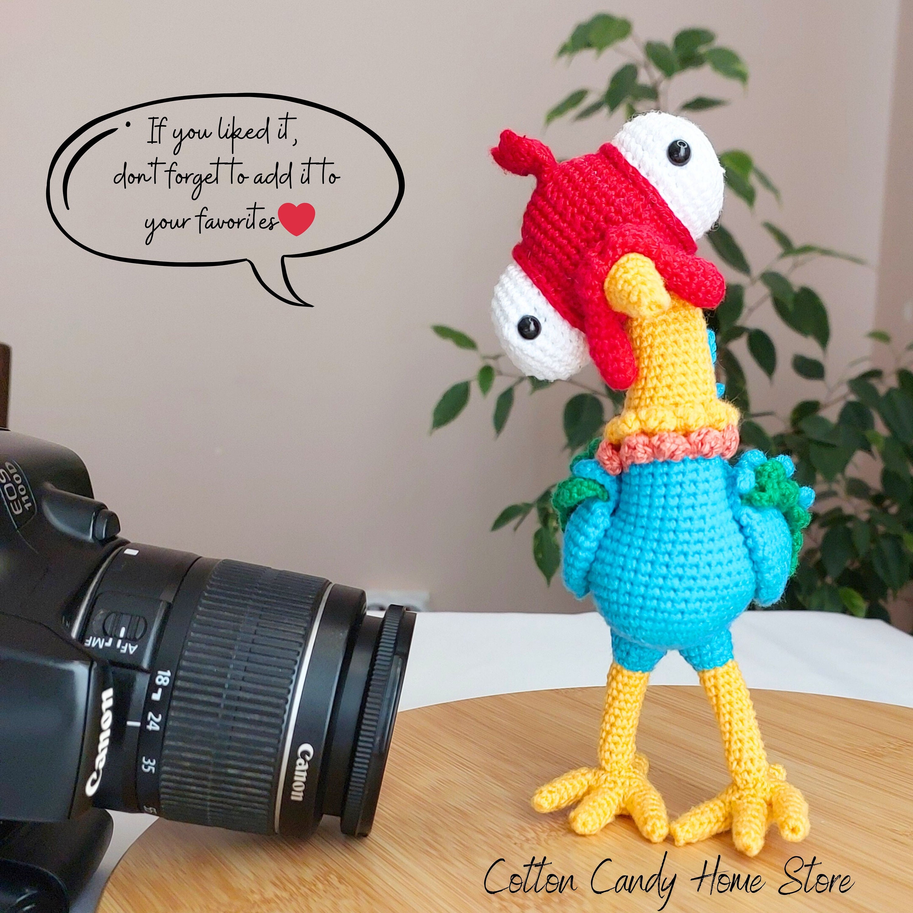 Moana's Crazy / Funny Rooster Hei Hei Crochet English Pattern - Etsy