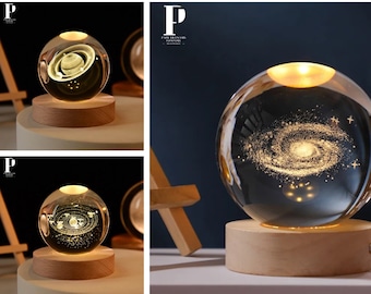 Lampe de nuit boule de cristal - Un cadeau parfait pour les amateurs d'astronomie