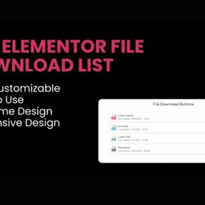 File Download List Elementor Widget | Elementor Pro | GPL Licensed | Lifetime Updates | Direct Download