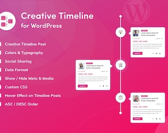 Línea de tiempo creativa para WordPress / Licencia GPL / Actualizaciones de por vida / Descarga directa / Elementor Pro