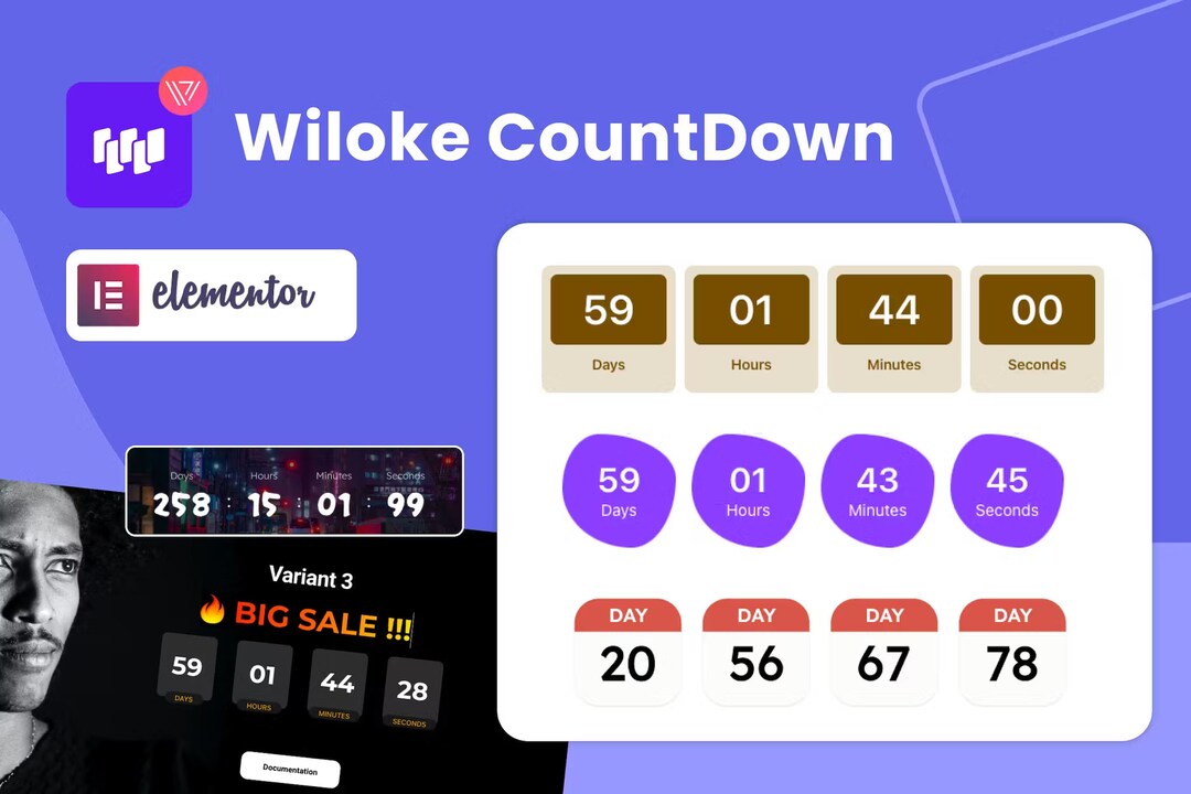 Wiloke Countdown Timer for Elementor | GPL Licensed | Lifetime Updates ...