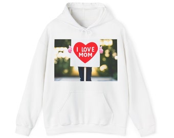Love Joy Unisex I Love Mom Heavy Blend™ Hooded Sweatshirt