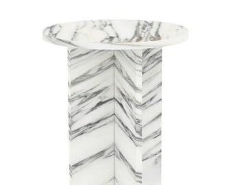 Unique Designed Marble Base Round Side Table