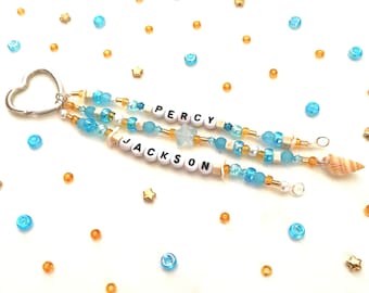 Percy Jackson inspired keychain for backpacks or keys