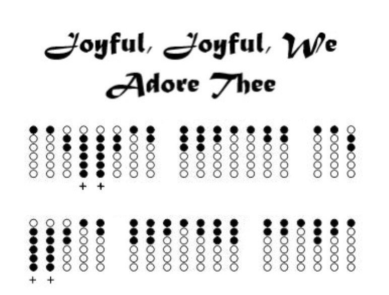 Joyful, Joyful, We Adore Thee Tin Whistle Tabs, INSTANT DOWNLOAD, Jpg