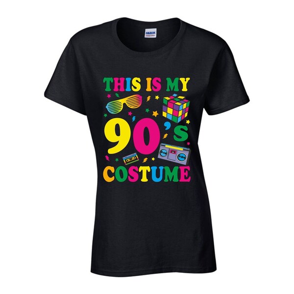 This is My 90s Costume T Shirt, Love 1990s, 90s Fancy Dress, Party Costume, Retro T Shirt, Gift For Him/Her, Music, Gig, Men Women Tee Shirt