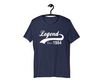 T-shirt Legend Since 1984, T-shirt 40e anniversaire, cadeau 40e anniversaire, 1984, 40e anniversaire, 40 ans, cadeau pour lui, cadeau pour elle
