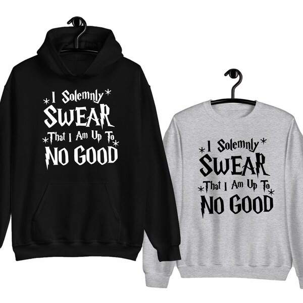 Ich schwöre feierlich, dass ich nichts Gutes bin Hoodie, Sweatshirt, Harry Potter Slogan, Weltbuchtag, Halloween, Geburtstag, Erwachsene Jugend Pullover