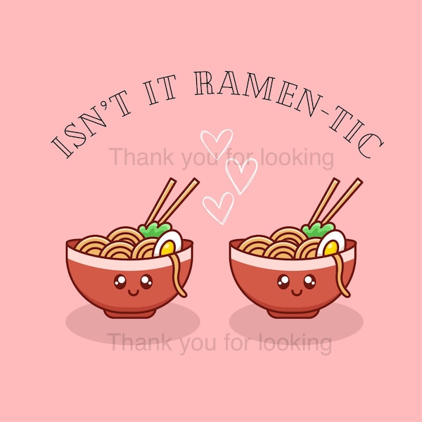 Ramen Valentines Card Kids Valentine's Day Cards Isn’t Ramen-tic Classroom Valentines Girls Valentines