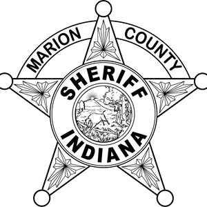 Indiana Sheriff Badge Marion County Vector bestand Vector, CNC, Cricut, svg, lasergesneden, lasergravure, gesneden bestand, overzicht, zeer fijne tekeningen