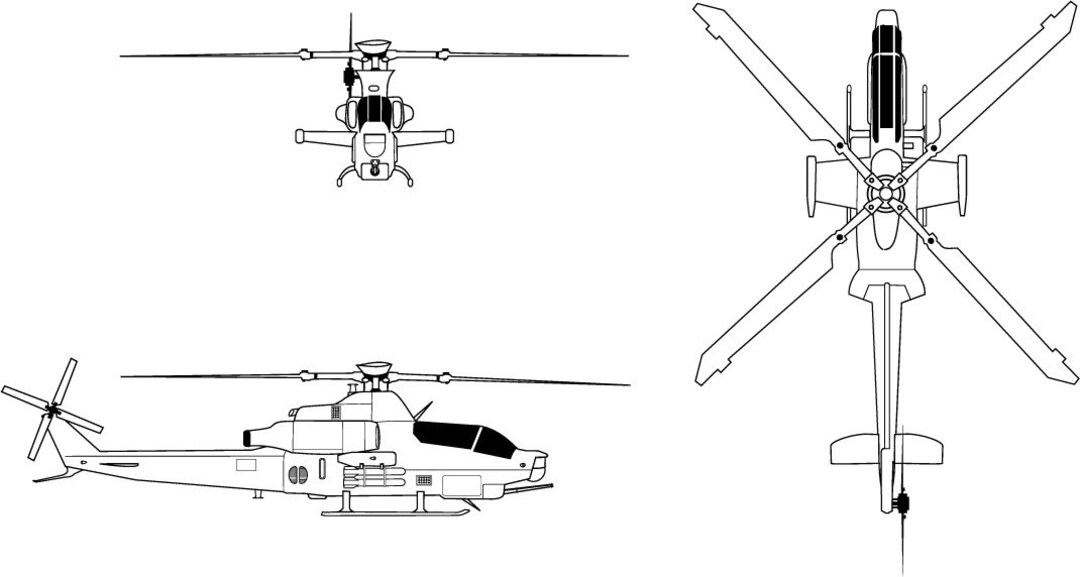 Bell AH 1Z Viper Line Drawing Badge, Black White, Svg, Outline, Cnc Cut ...