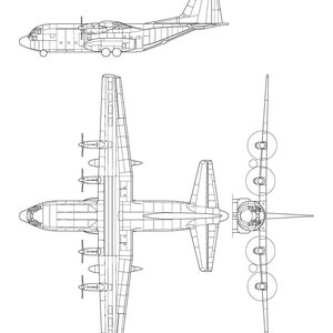 Fichier vectoriel Lockheed C 130J Hercules 3 svg, noir et blanc, hélicoptère, jet, dessin au trait, cricut, combattant, gravure, contour, découpé au laser