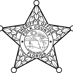 Florida Sheriff Badge Polk County Vektordatei Abzeichen, schwarz weiß, svg, Umriss, cnc cut, Laser cut, digital, holzgravur, Laserdatei