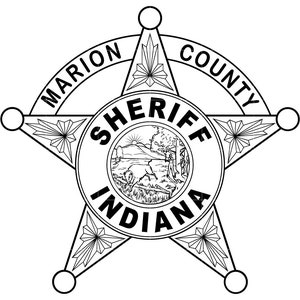 Marion County Indiana Sheriff Badge vector SVG CNC-gesneden, Cricut Svg, lasergesneden bestand, lasergravure, DXF, CNC-routerbestand, zwarte omtrek