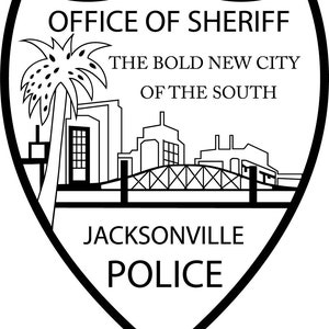 Office of Sheriff Jacksonville Polizei vektor, Datei, Abzeichen, schwarz weiß, svg, Umriss, cnc-Schnitt, Laser-Schnitt, digital, Holzstich, Laser-Datei