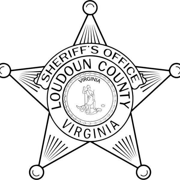 Loudoun County VA Sheriffs Office vector file badge, black white, svg, outline, cnc cut, laser cut, digital, wood engraving, laser file