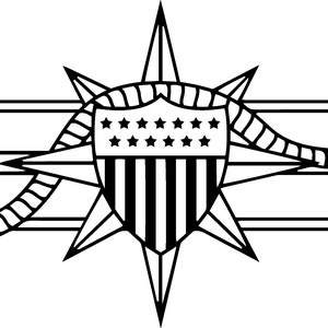 Badge svg de la sécurité maritime des garde-côtes, svg, vecteur, dxf, cnc, Cricut, svg, découpé au laser, fichier de gravure laser, fichier vinyle, contour, dessin au trait