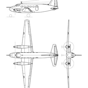 以下が含まれることがあります： CSS-12航空機の白黒線画。図面は、航空機を上から、側面、正面の3つの異なる角度から示しています。航空機は、細長い胴体と高翼配置の翼を持っています。尾部も高翼配置で、単一の垂直尾翼を持っています。