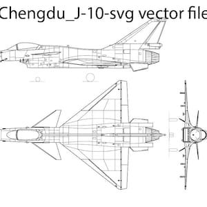 Chengdu J 10 svg vectorbestand, zwart wit, helikopter, straaljager, zeer fijne tekeningen, cricut, vechter, gravure, overzicht, lasergesneden