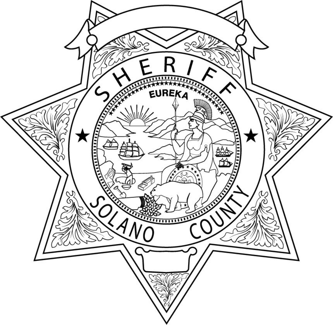 California Sheriff Badge Solano County Vector File Vector, CNC, Cricut,  Svg, Laser Cut, Laser Engraving, Cut File, Outline, Line Art - Etsy