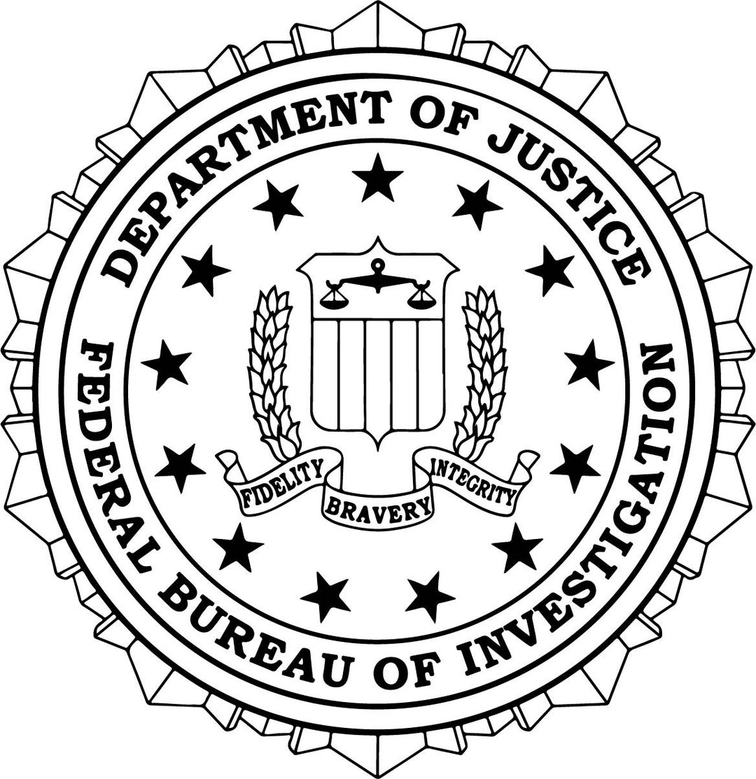 Seal of the Federal Bureau of Investigation Fbi Badge, Black White, Svg ...