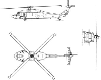 Sikorsky UH 60A Black Hawk badge, black white, svg, outline, cnc cut, laser cut, digital, wood engraving, laser file