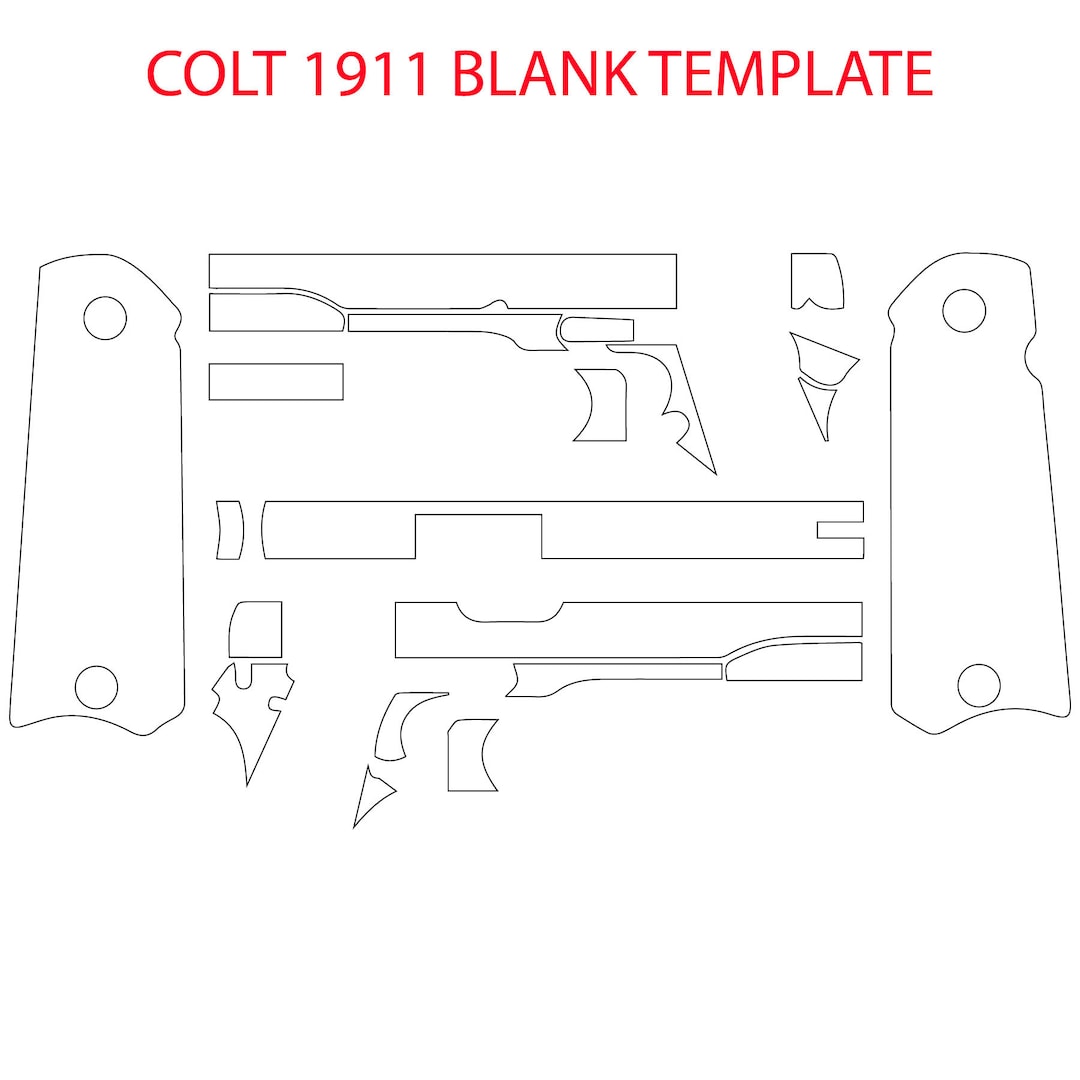 Colt 1911 Engraving Blank Template Badge, SVG, Vector, DXF, CNC, Cricut Colt 1911 Engraving Blank Template Badge, SVG, Vector, DXF, CNC, Cricut