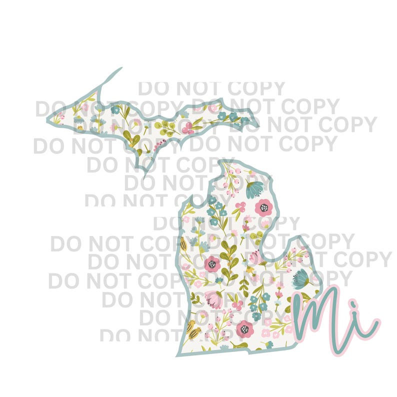 Michigan In Cursive Michigan State PNG, Floral State Design, Sublimation or Dtf File for ...