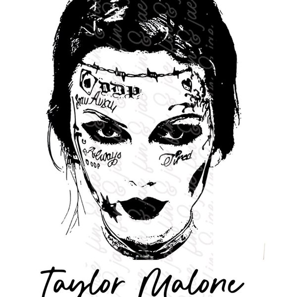 Taylor Swift Malone, SVG png Fortnight ontwerp voor het maken van shirts, tassen, mokken