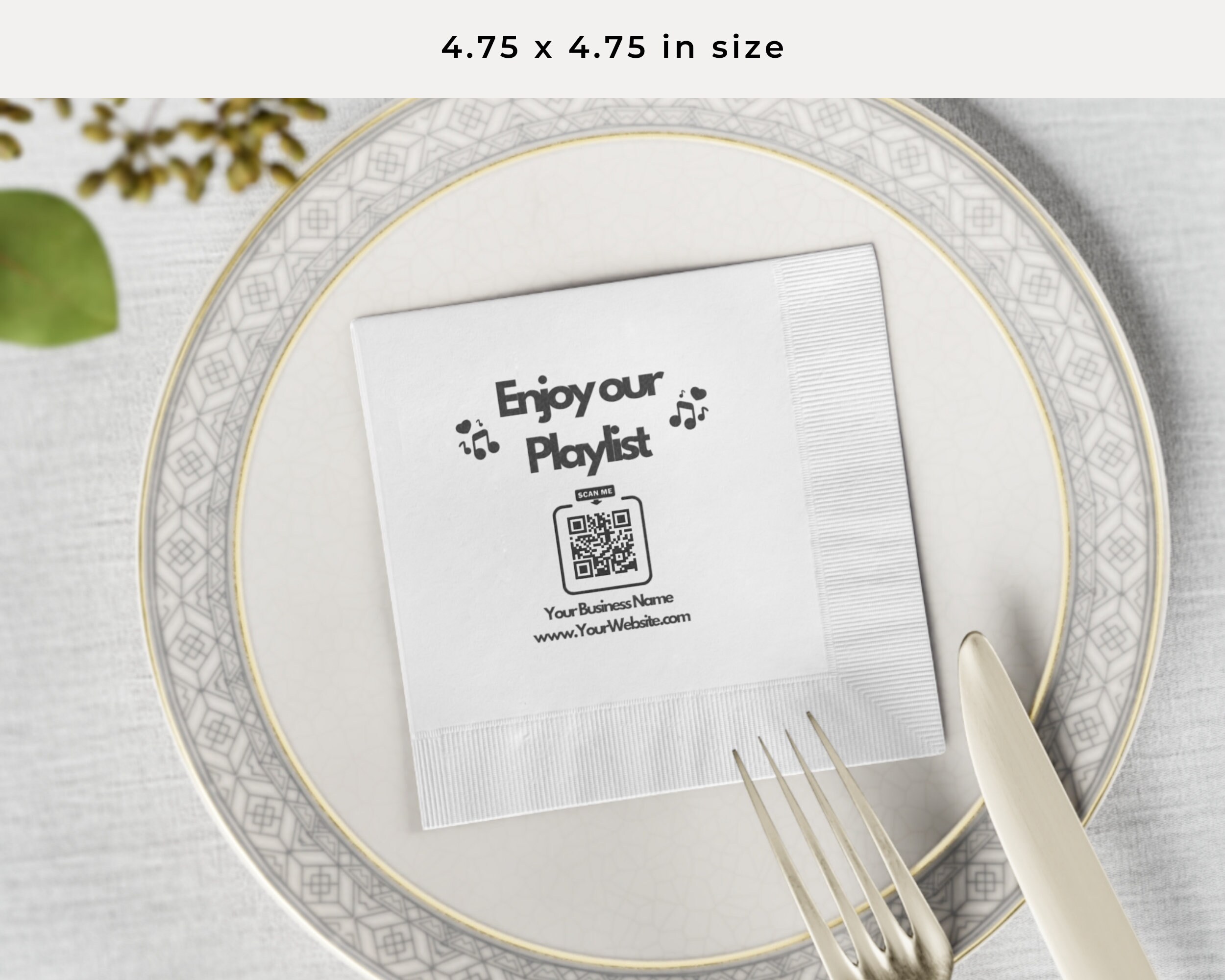 Custom QR Code Cocktail Napkins: Personalized Event Branding - Etsy