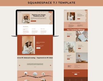 Website Template Squarespace 71 Template for Coach Boho Website Template Squarespace Website Template Consulting Website Acuity