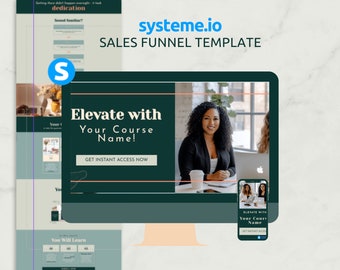 Systeme.io Sales Funnel Template: Upsell Course Creator & Thank You Page