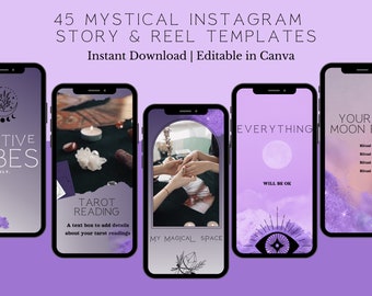 Tarot Reading Instagram Reel Template Spiritual Wisdom Instagram Post Template Done for You Faceless Digital Marketing Content Creator