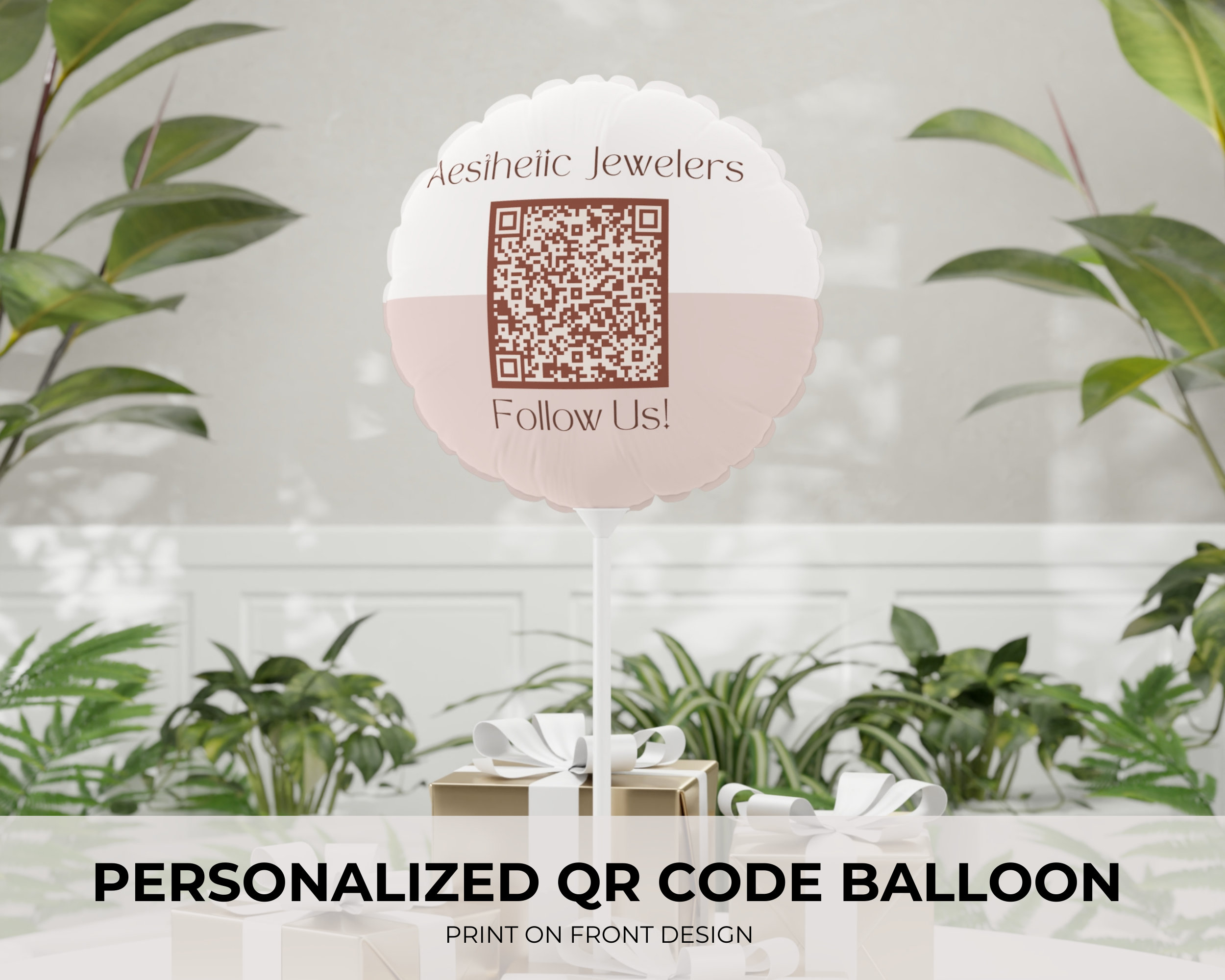 Personalized QR Code Mylar Balloon: Business Promotion Decor - Etsy