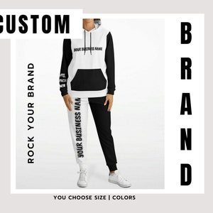 Custom Logo Hoodie Set Personalized Hoodie Custom Pants Custom Sweatpants Custom Hoodie Jogger Set Custom Apparel Custom Logo Sweatshirt