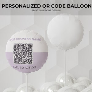 Personalized QR Code Mylar Balloon: Business Promotion Decor - Etsy