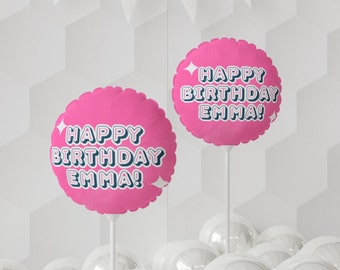 Personalized Hot Pink Mylar Birthday Balloon