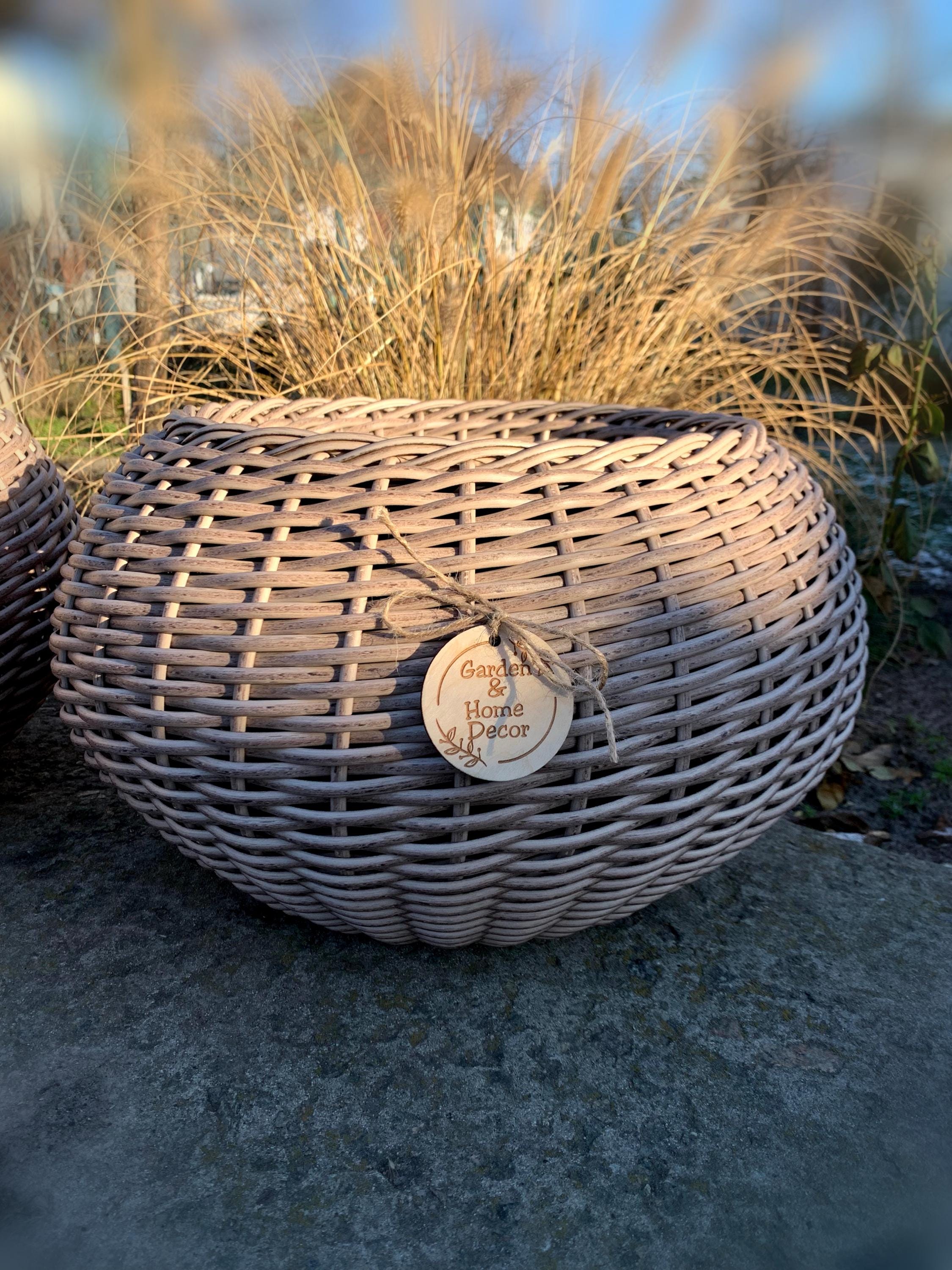 Rattan Flower Planter, Decorative Plant Pot, Woven Basket for Plants - Etsy